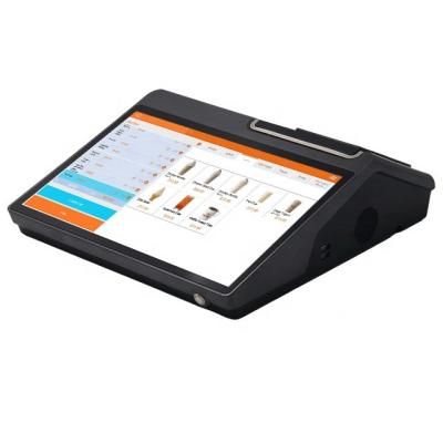 11.6/12,5 polegadas Android POS dispositivo com impressora de recibos e LED-8 / VFD/5 HD 2o display