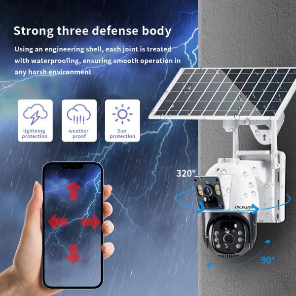 Full HD Memory Card Night Vision Waterproof 4G Model Dome Solar Network Camera