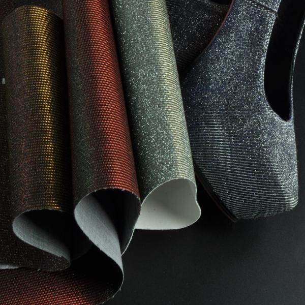 Customized Classical Glitter Mesh Fabric Laser Shiny With TC Backing