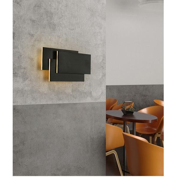Modern Creative square wall lamp living room staircase bedroom bedside Black/white wall light(WH-OR-259)