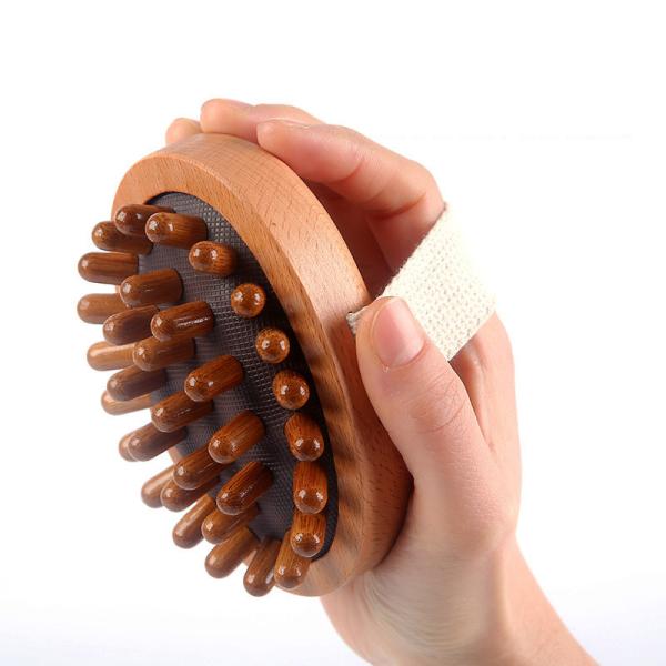 Health Care Wooden Airbag Massage Brush Comb for Solid Wood Cushion Head Scalp Massager