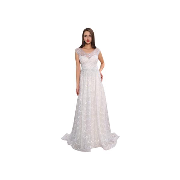 Backless White  Wedding Bridesmaid Dresses Embroidery Lace Long Dress