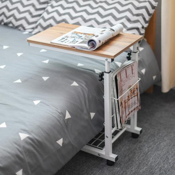 Student Study Height Adjustable Computer Desk Wooden Modern Cheap Coffee Table with Wheels Laptop Stand Work Station