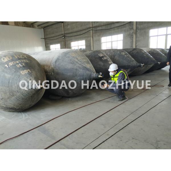 High Pressure Marine Rubber Airbag Cord Fabric , Salvage Ship Launching Airbags