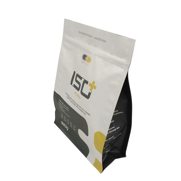 Flat Bottom Protein Powder Packaging Bags Square Shape Coffee Pouches