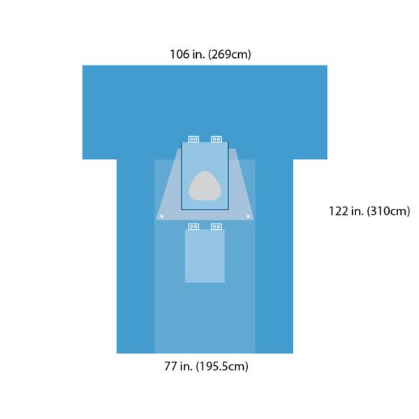 ETO Sterile Dark Blue Disposable Medical Drapes For C Section