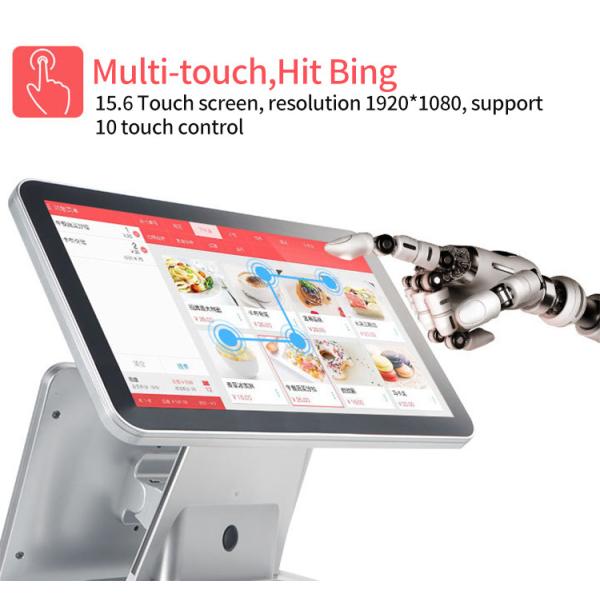 Aluminum Alloy Base POS Cash Register POS All In One Touchscreen Computer