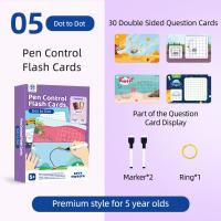 Cartões flash da atividade de ASTM Dot To Dot Wipe Clean para pequenos minúsculos