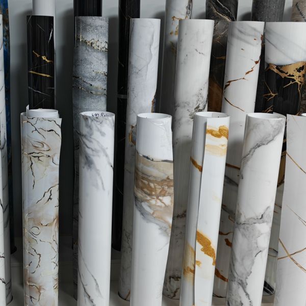 Faux Marble Architectural Film | Matt Stone Pattern PVC Wall Wrap