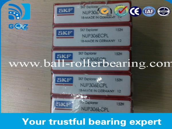 Steel Cage Cylinder Roller Bearing , Super Precision Roller Bearings NUP 306 ECPL