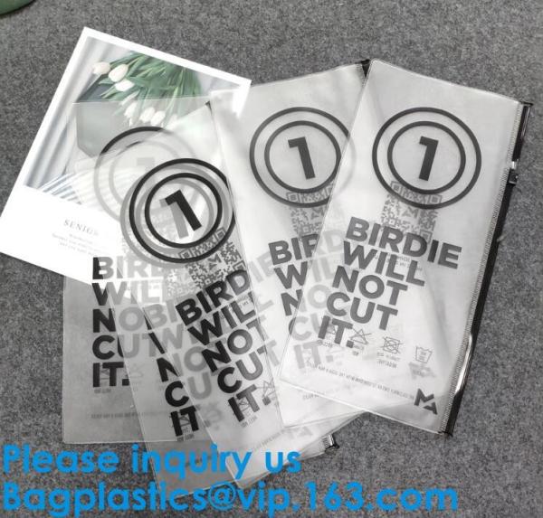 Sinicline Nice Pvc Eva Slider Zipper String Biodegradable T-Shirt Packaging Plastic Bag With Logos Custom Logo Printed