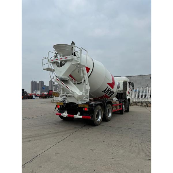 SANY 2021 Подержанный бетонный микшер 12Cbm 31000Kg Белый цвет Стандартный размер Четыре моста