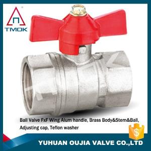 1.6 Mpa Nickel Plated Socket Weld Nsf Threaded Brass Ball Valve