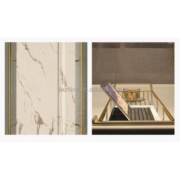 Bathroom Stainless Steel Scalable Bathtub Storage Rack Shower Gel Organizer Holder Non slip Marble Anti Slip Bathtub Caddy Tray
