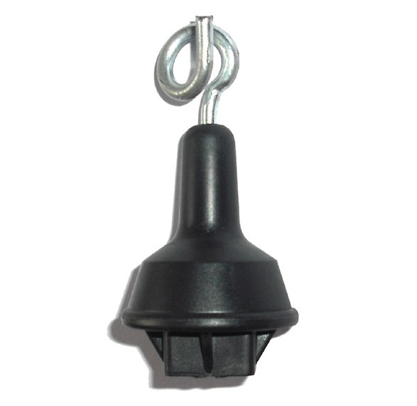 Plastic and Galvanized Steel Electric Fence Insulators Rod Post Topper Upper Insulators Black Color