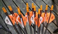 Logotipo personalizado Impressão de seta de carbono, setas com logotipo impresso, caça e alvo setas, parafusos de crossbow