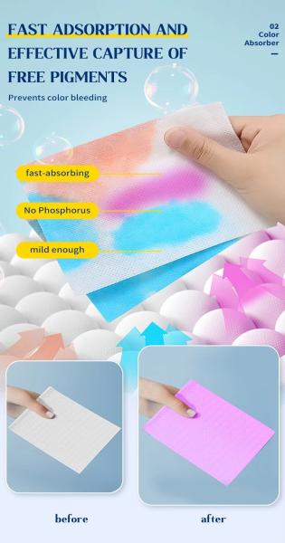 Customization Laundry Sheets Color Catcher Eco Friendly For Home And Travel Use
