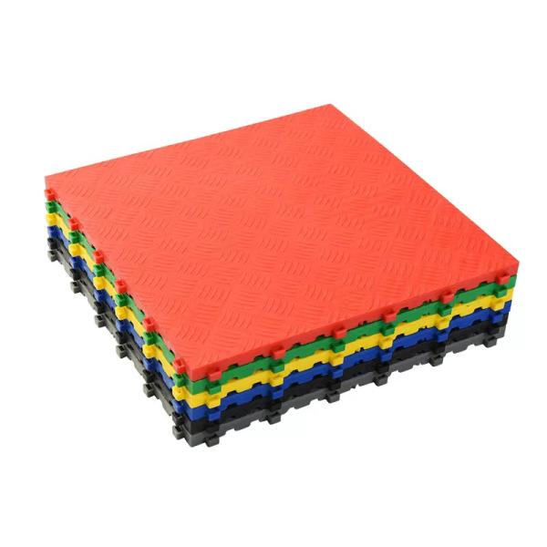 Rigid Interlocking Garage Floor Tiles for Car Detailing Shop Dirt Resistant Function