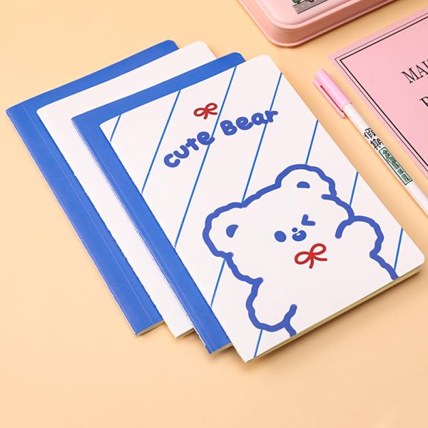 Kawaii dessin animé Petit ours Cahier A5 Taille pas d'adhésif Parfait pour les amateurs de papeterie