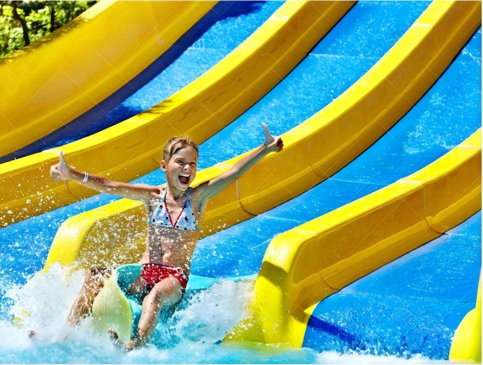 Parent Child Combination Swimming Pool Slide Impact Resistant 1.5-2m