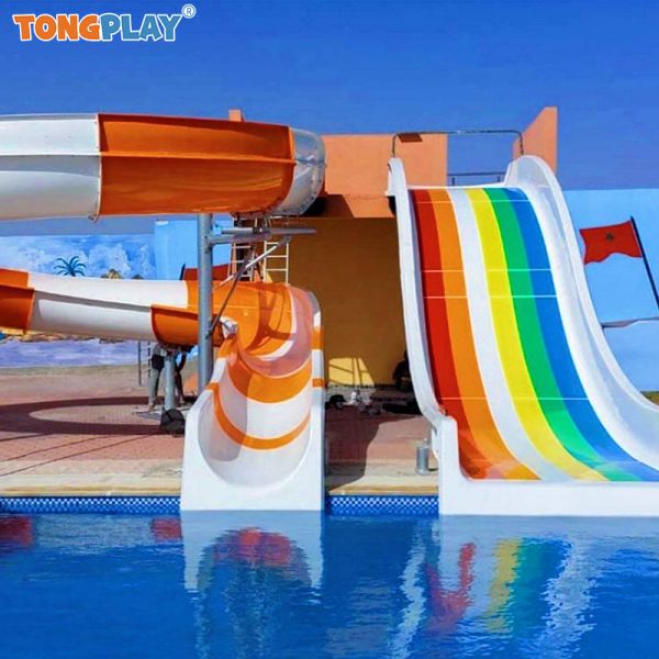 Customize Children Water Slide Park Water Slide for Swimming Pool Fiberglass Slide
