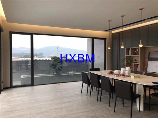 European style double glazed powder coated aluminium sliding glass doors for commercial project