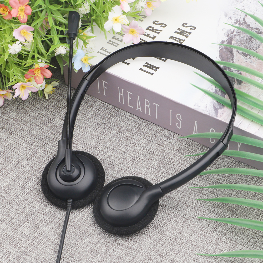 JTY-0123 Colorful Wired Head Mounted Telephone Headphones with Foldable Microphone Lightweight Online Learning Office Headphones Support Logo Color Plug OEM/ODM Private Model Customization