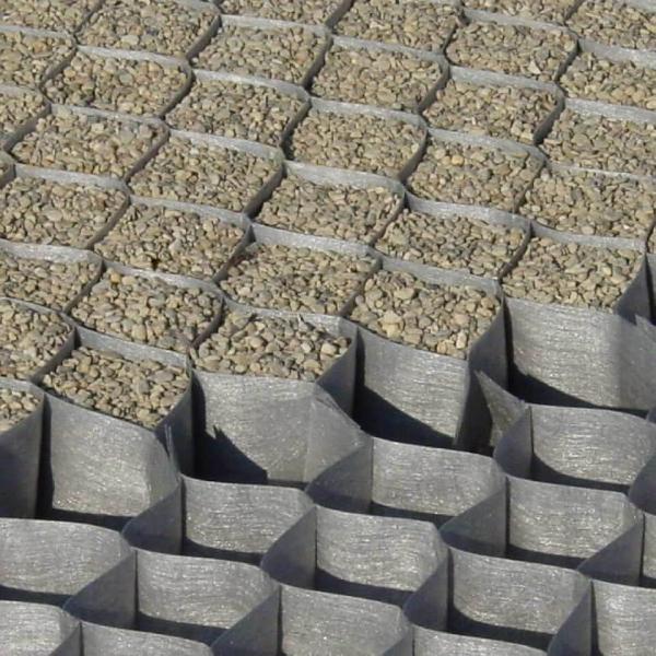 HDPEジオセル 道路建設 路床安定化と荷重支持 グラベル安定化グリッド HDPEジオセル