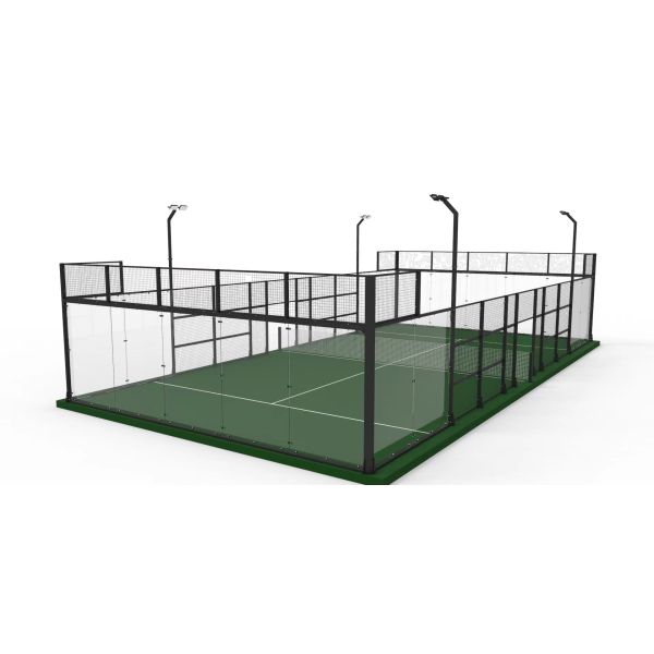 20m*10m Size Eco-friendly Padel Court with Hot Galvanized Steel Structure for Outdoor Sports