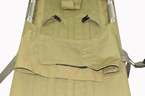 High-strength aluminum alloy material and military-grade denim  folding medical stretcher,Anti-mold,moisture-proof and insect-proof canvas bamboo strips ,patented product