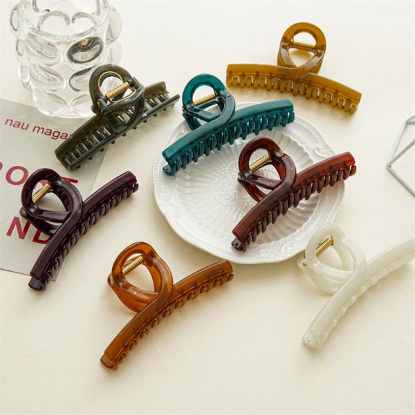 Summer cross Jelly decorations color grab clip women's premium hairpin Horsetail shark clip hair accessories