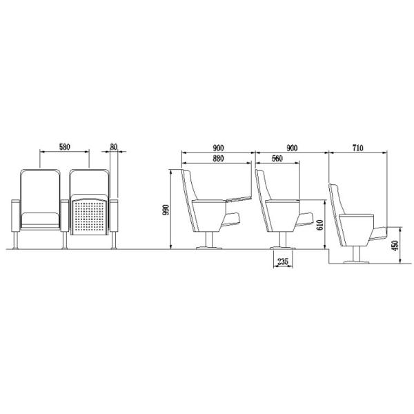 China High Quality Auditorium Chair, Theater Chair For Sale