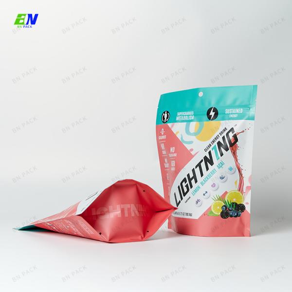 High Barrier Stand Up Pouch For Energy Drink Powder Sachet Food With Zip