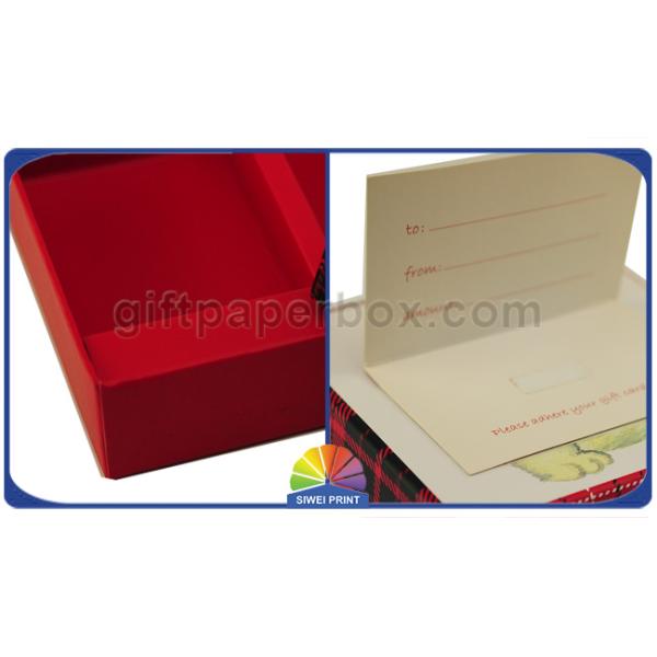 Greeting Gift Cards Decorated Custom Paper Gift Box Packaging Rigid For Christmas