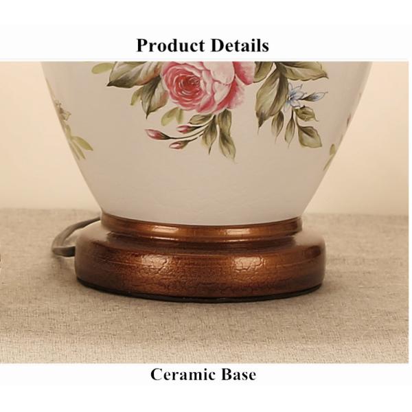 Chinese style white flower ceramic Table Lamps Fashion table lamp ceramic(WH-MTB-120)