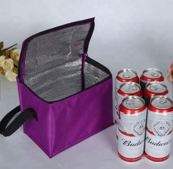 Portable Ice Cooler Bag 6 Packs Bottle , Wine Ice Pack For Cooling Beer Juice
