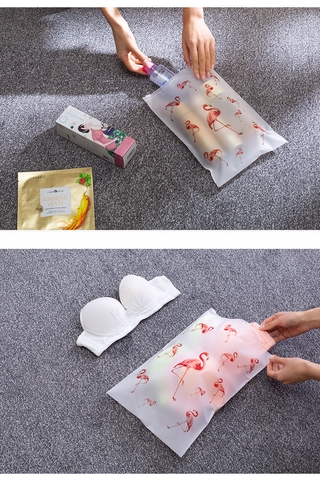 Las bolsas de plástico de encargo del PE impermeabilizan el bolso del almacenamiento de la ropa interior para la ropa