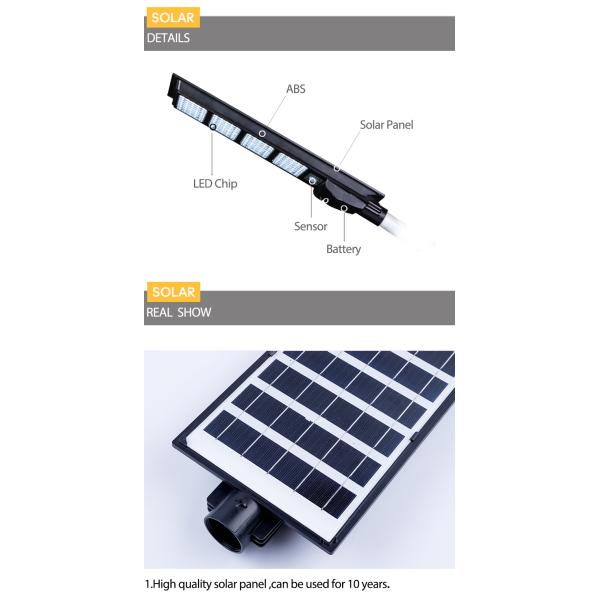 Solar Panel Power 10W/6V 120W Outdoor Smart LED Street Light For Garden Lighting