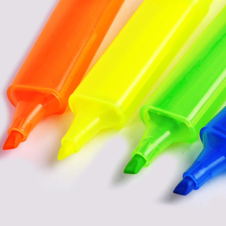 Custom logo reliable quality fluorescent color marker pen set