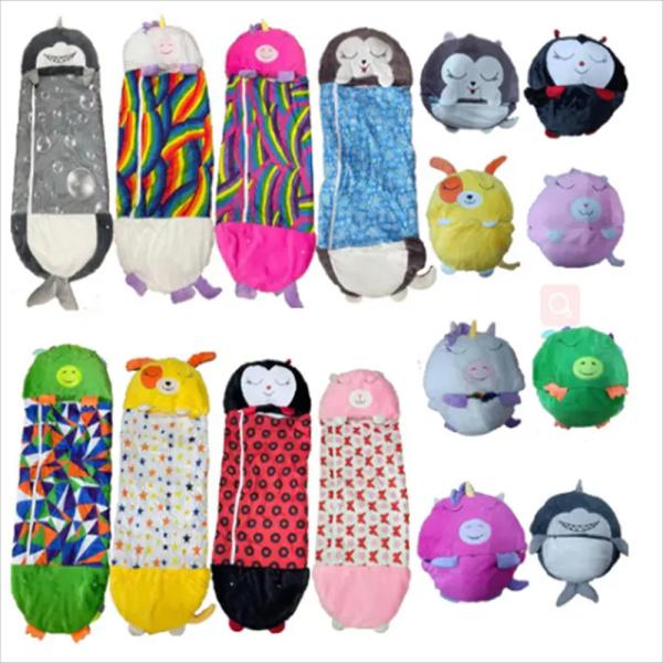 Children's Outdoor Camping Sleeping Bag with Cartoon Animals Design and Lengthened Size
