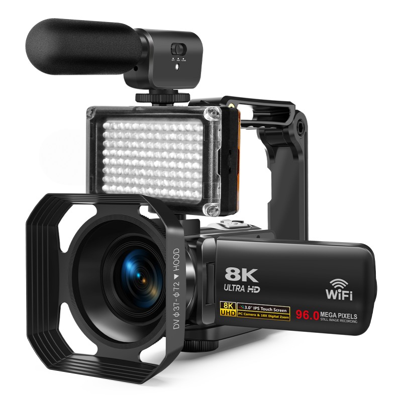 Newest Hot Sale Good Quality 8K 96MP Professional Video Camera with 18X Zoom Anti-Shake WiFi Ideal for Vloggers Photographers