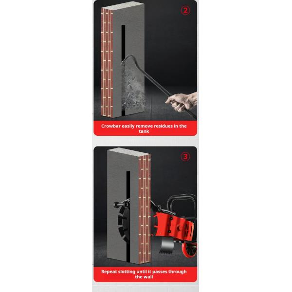 360° Wall Cutter Tools Cutting Depth 58mm Dust-Free Wall Groove Cutter