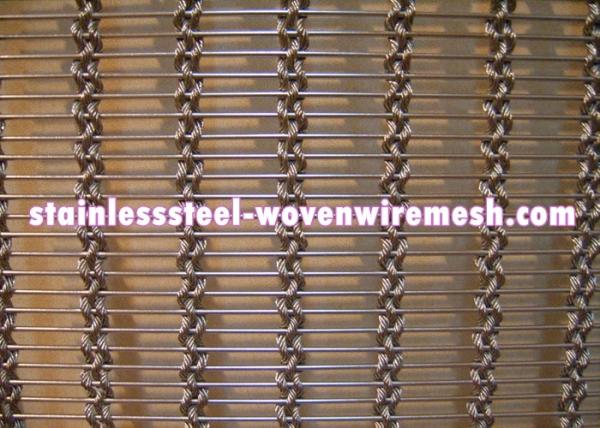 Bright Stainless Steel Woven Wire Mesh With Cable Wire for Decoration