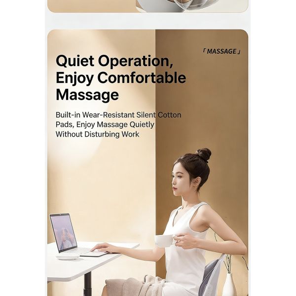 MechMassage Pillow with Kneading Massage Suitable for use on multiple areas such as the neck shoulders and back massage feels more realistic mimicking human hand kneading