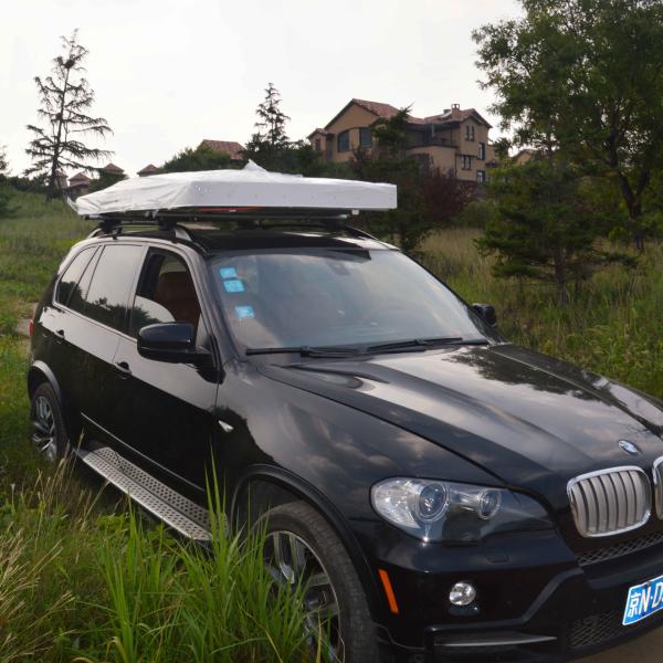 Grey Car Roof Top Tent for Vehicle Diy 4 Person Camping Area 2.4 Square Meters