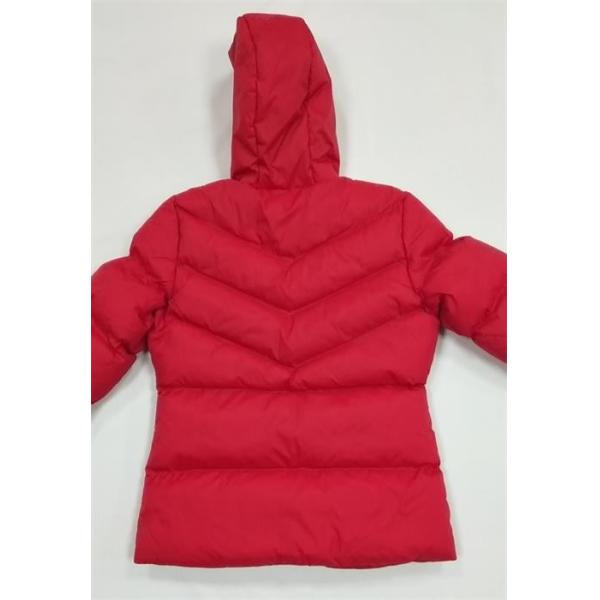 Ladies Red Puffa Coat Warm Waterproof Womens Red Puffer Jacket With Fur Hood