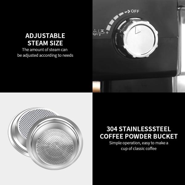 Кофеварка эспрессо автоматического многофункционального потека машины 1.5L 850W кофе анти- коммерчески