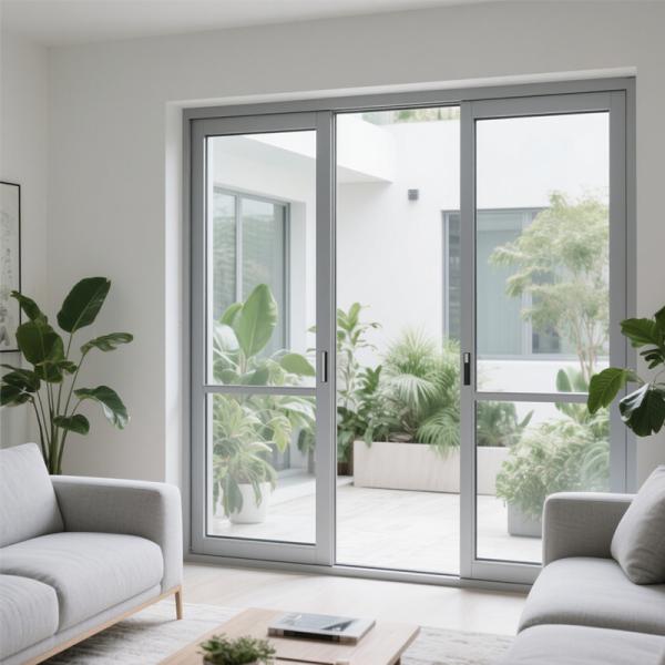 Ventana corrediza de aluminio de 140 mm con sistema de cierre multipunto