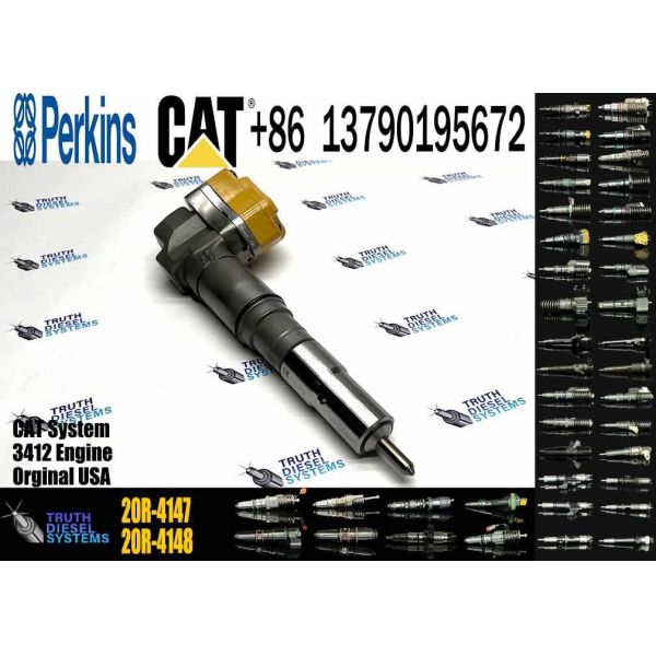Inyector de combustible 20R-4147 para motor Caterpillar CAT 3412, para tractores de ruedas 637E 631E 637G 631G, AE40, AD45, AE40 II, AD40