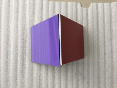 Superfície lisa painel composto de alumínio de prata/roxo do ACP para a decoração da parede